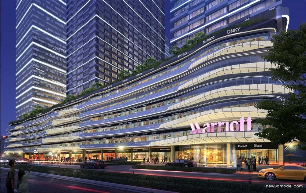 3D Models of Commercial Building - Exterior 3D Scenes - 655