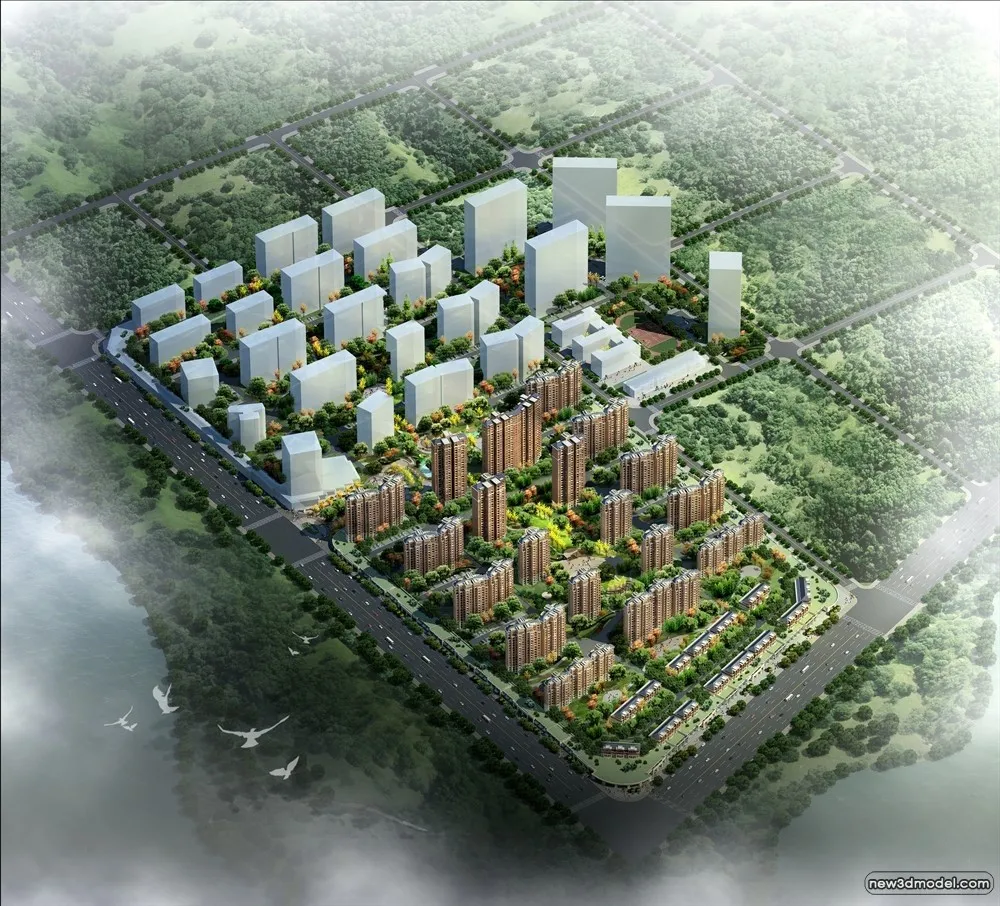 3D Models of Commercial Building - Exterior 3D Scenes - 660