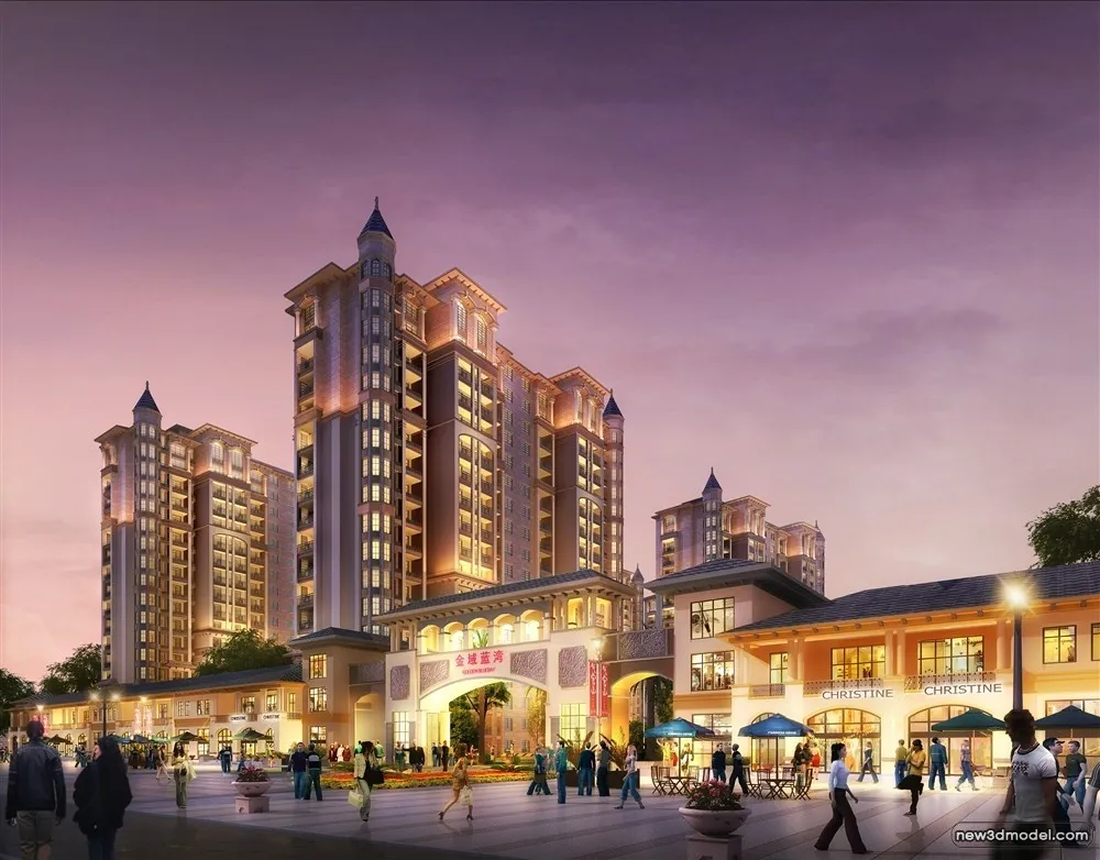 3D Models of Commercial Building - Exterior 3D Scenes - 665