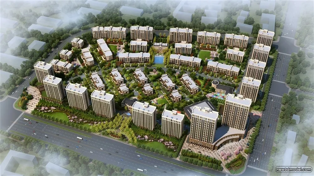 3D Models of Commercial Building - Exterior 3D Scenes - 666