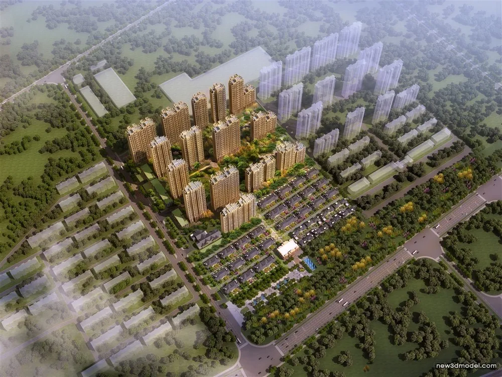 3D Models of Commercial Building - Exterior 3D Scenes - 667