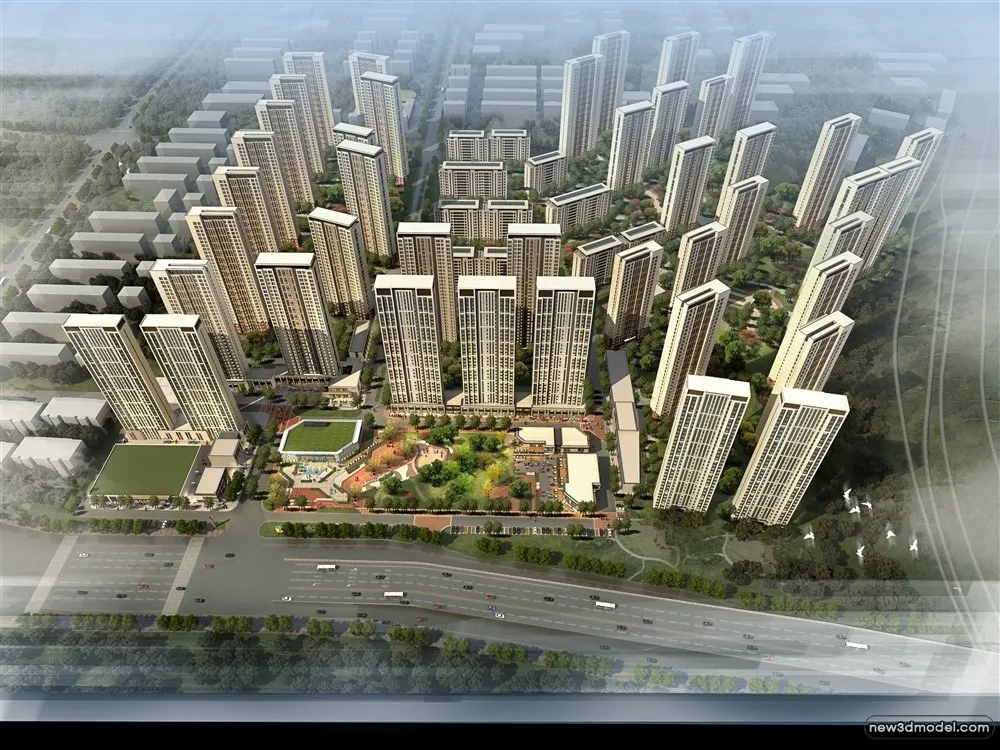 3D Models of Commercial Building - Exterior 3D Scenes - 677