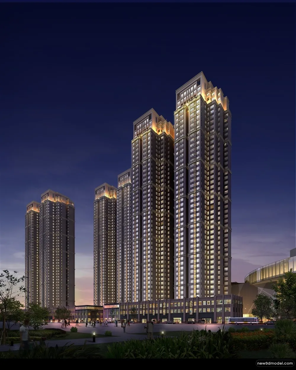 3D Models of Commercial Building - Exterior 3D Scenes - 678