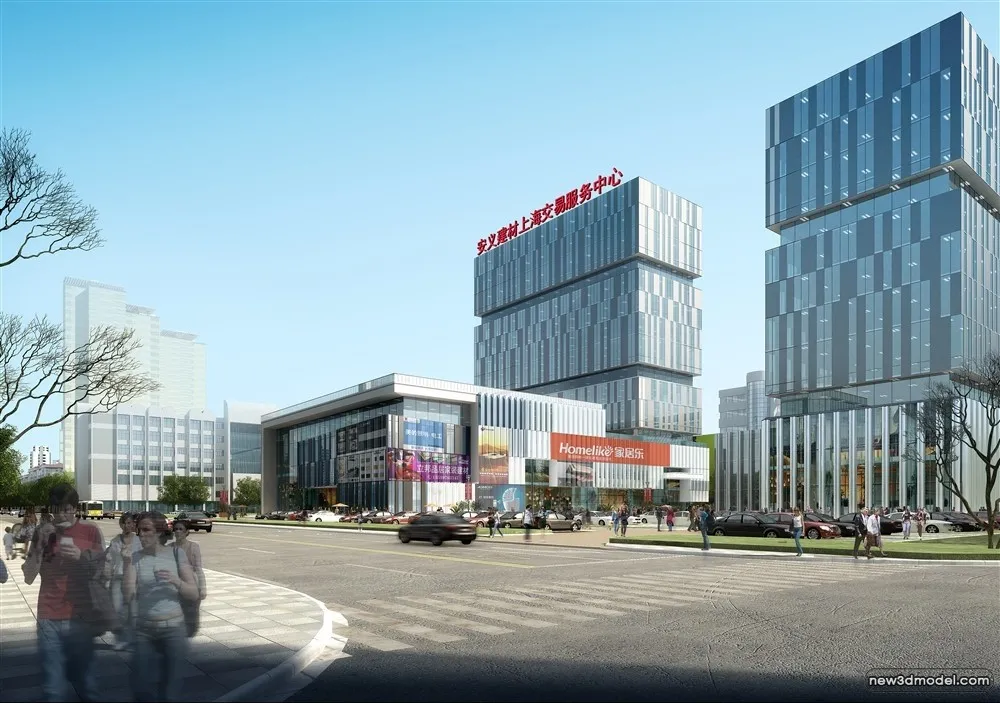 3D Models of Commercial Building - Exterior 3D Scenes - 679