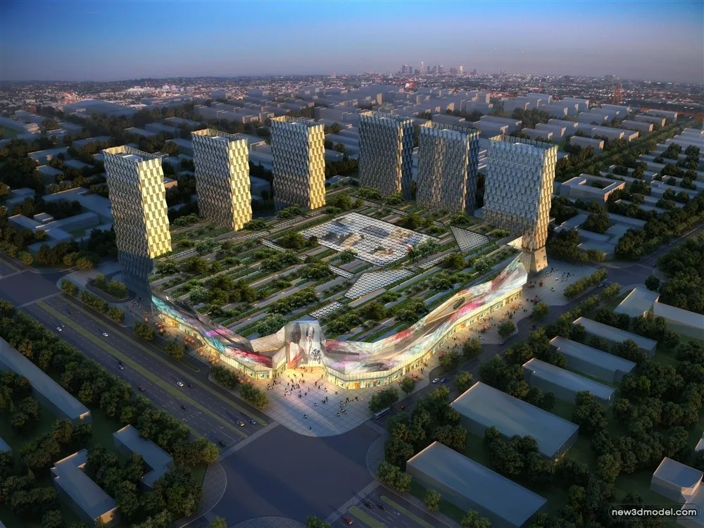 3D Models of Commercial Building - Exterior 3D Scenes - 682