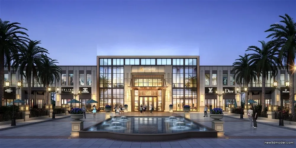 3D Models of Commercial Building - Exterior 3D Scenes - 683