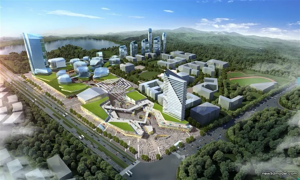 3D Models of Commercial Building - Exterior 3D Scenes - 684