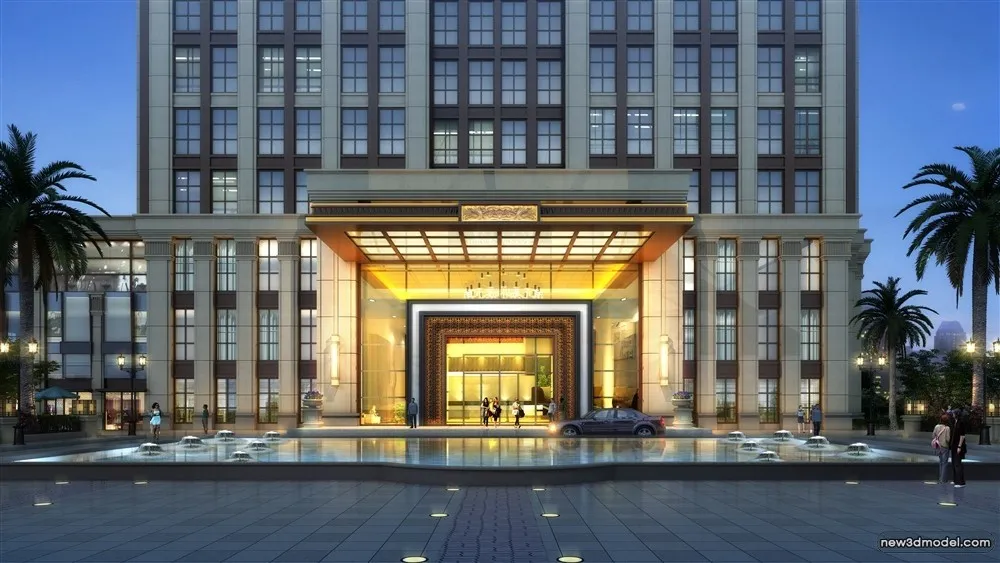 3D Models of Commercial Building - Exterior 3D Scenes - 686