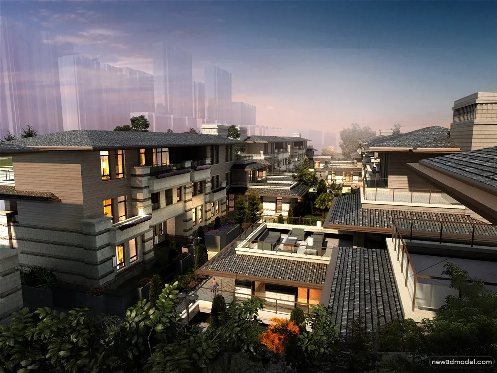 3D Models of Commercial Building - Exterior 3D Scenes - 687