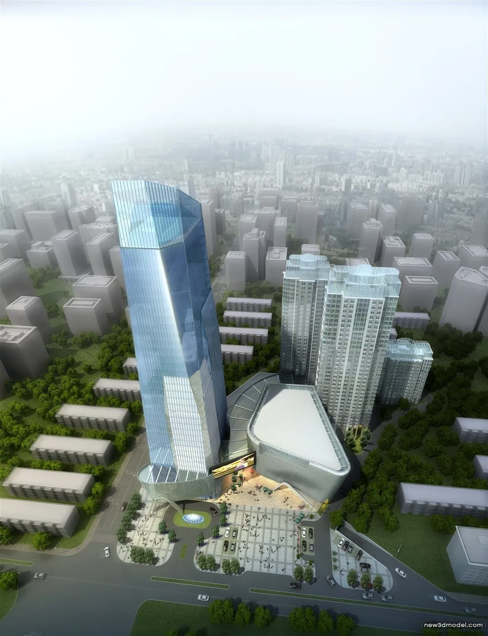 3D Models of Commercial Building - Exterior 3D Scenes - 689