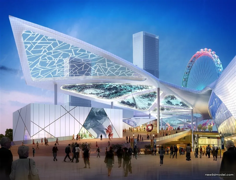 3D Models of Commercial Building - Exterior 3D Scenes - 690