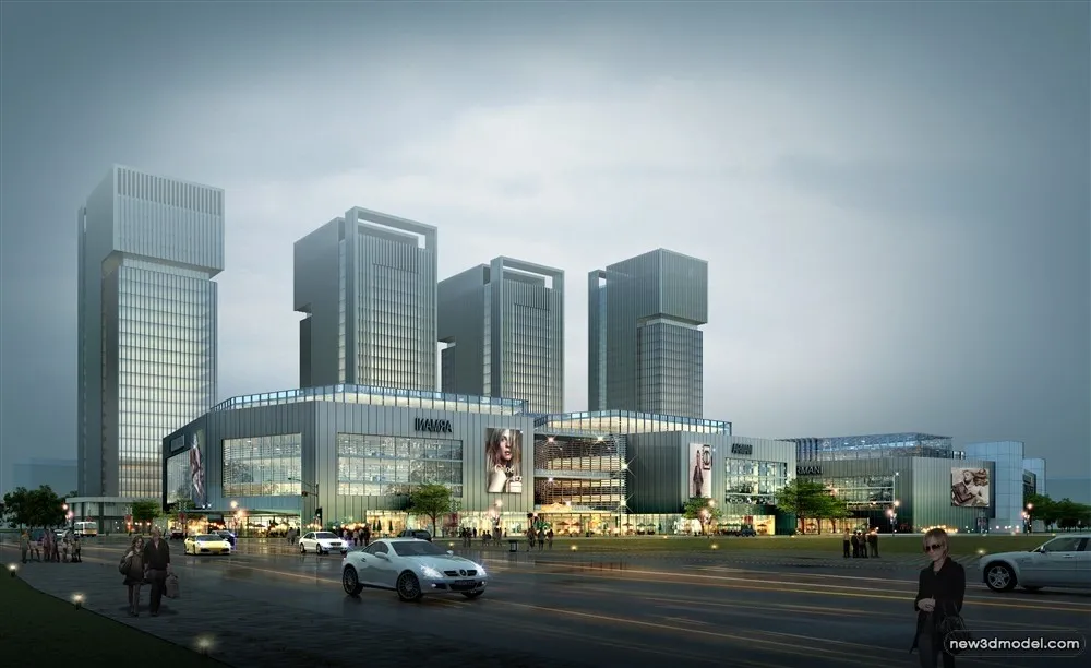 3D Models of Commercial Building - Exterior 3D Scenes - 695