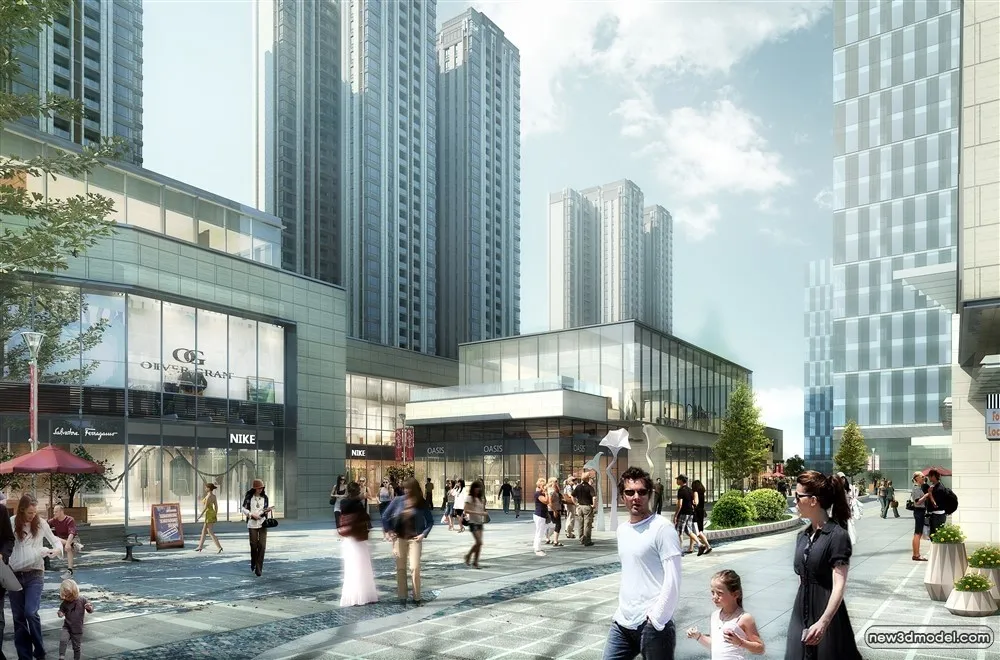 3D Models of Commercial Building - Exterior 3D Scenes - 699