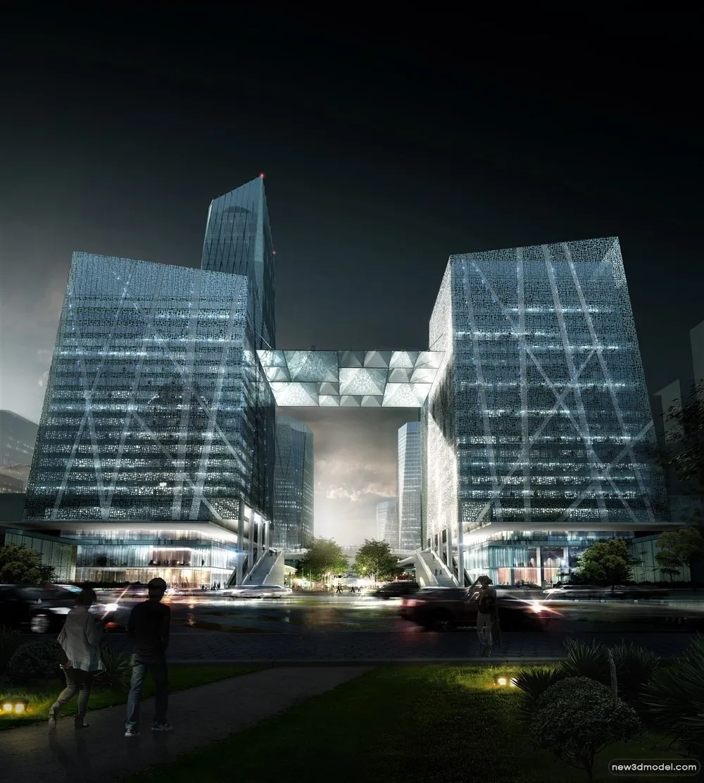 3D Models of Commercial Building - Exterior 3D Scenes - 700