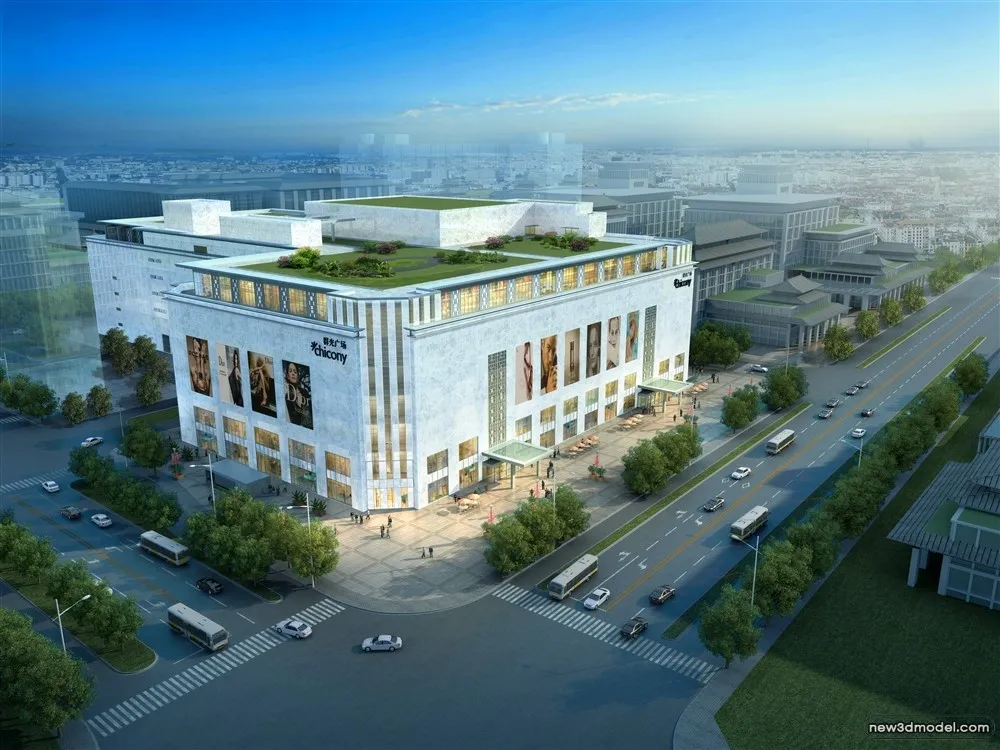 3D Models of Commercial Building - Exterior 3D Scenes - 705