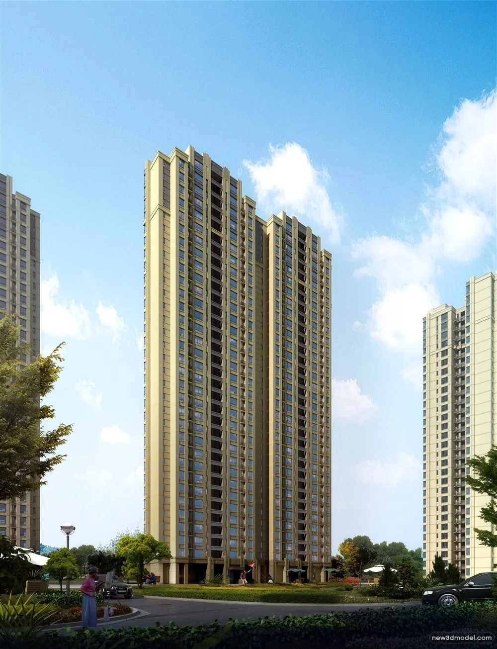 3D Models of Commercial Building - Exterior 3D Scenes - 708