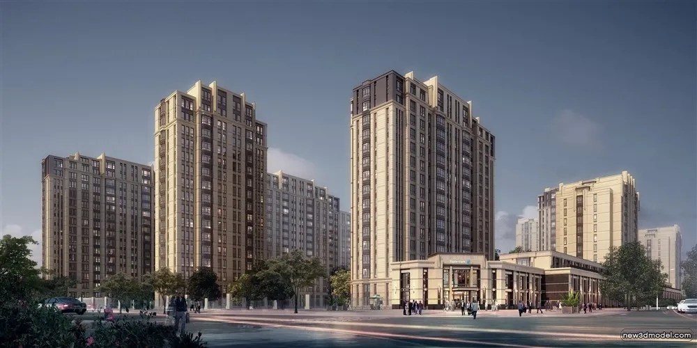 3D Models of Commercial Building - Exterior 3D Scenes - 711