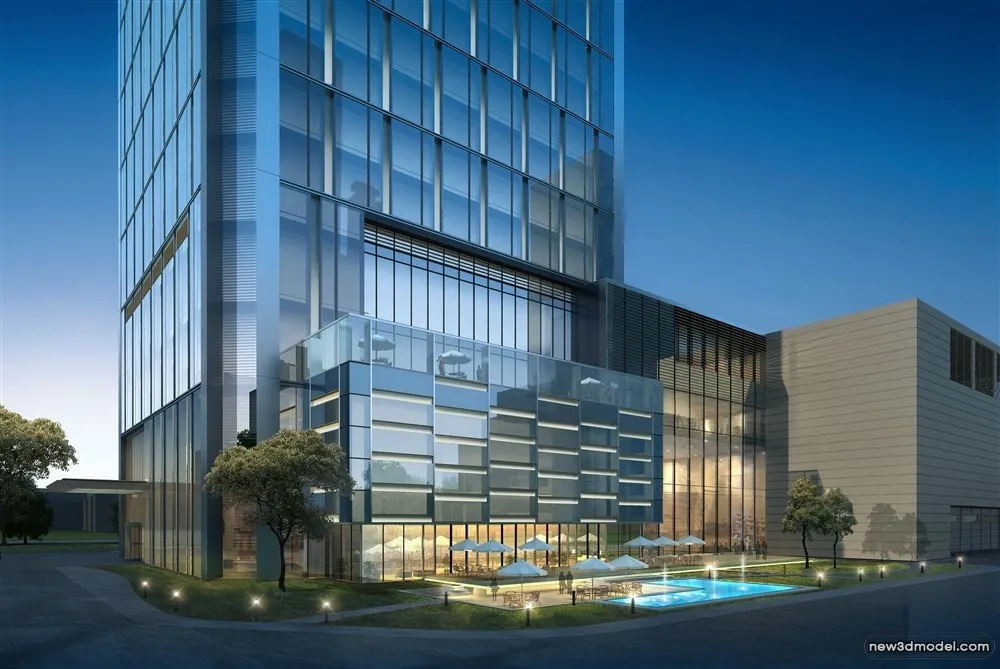 3D Models of Commercial Building - Exterior 3D Scenes - 713