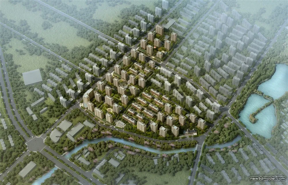 3D Models of Commercial Building - Exterior 3D Scenes - 714