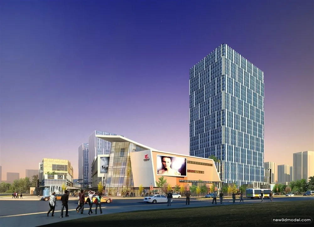 3D Models of Commercial Building - Exterior 3D Scenes - 716