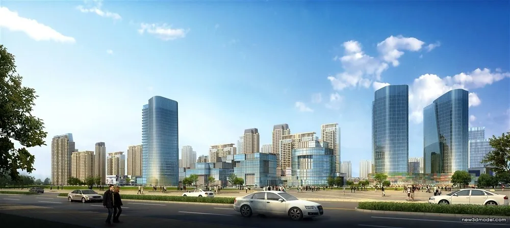 3D Models of Commercial Building - Exterior 3D Scenes - 718