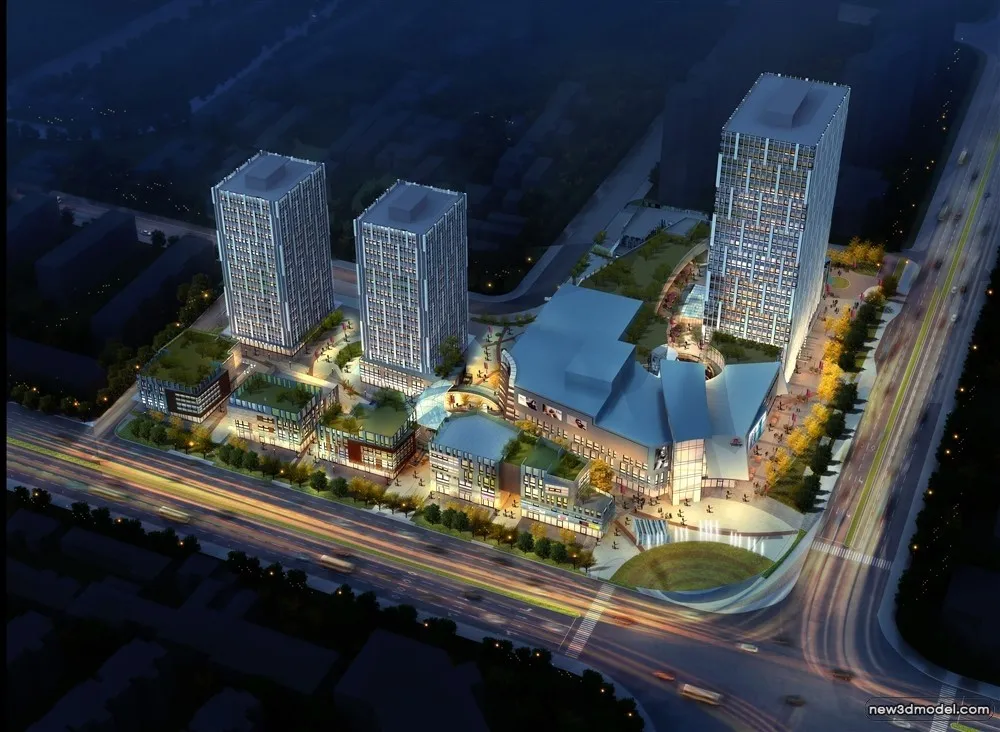 3D Models of Commercial Building - Exterior 3D Scenes - 720