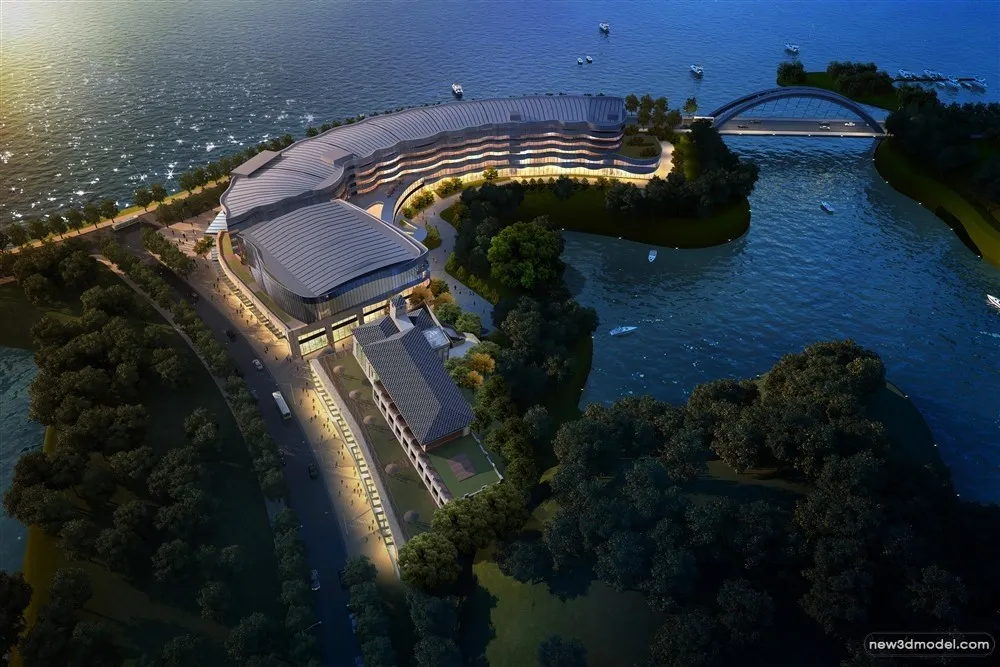 3D Models of Commercial Building - Exterior 3D Scenes - 722