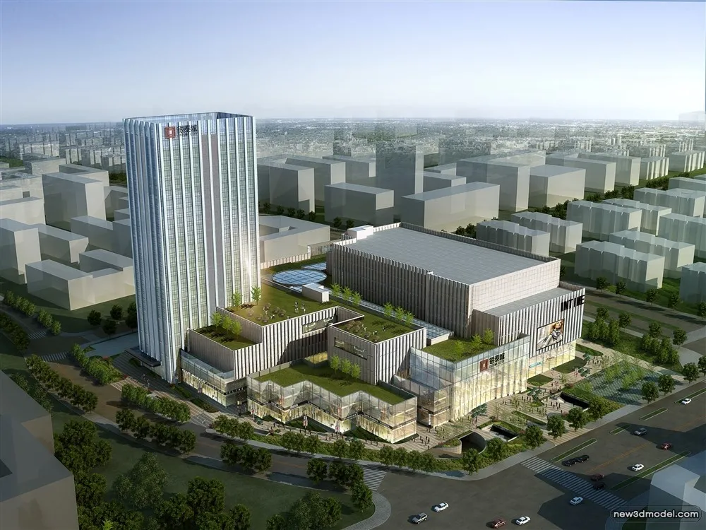 3D Models of Commercial Building - Exterior 3D Scenes - 723