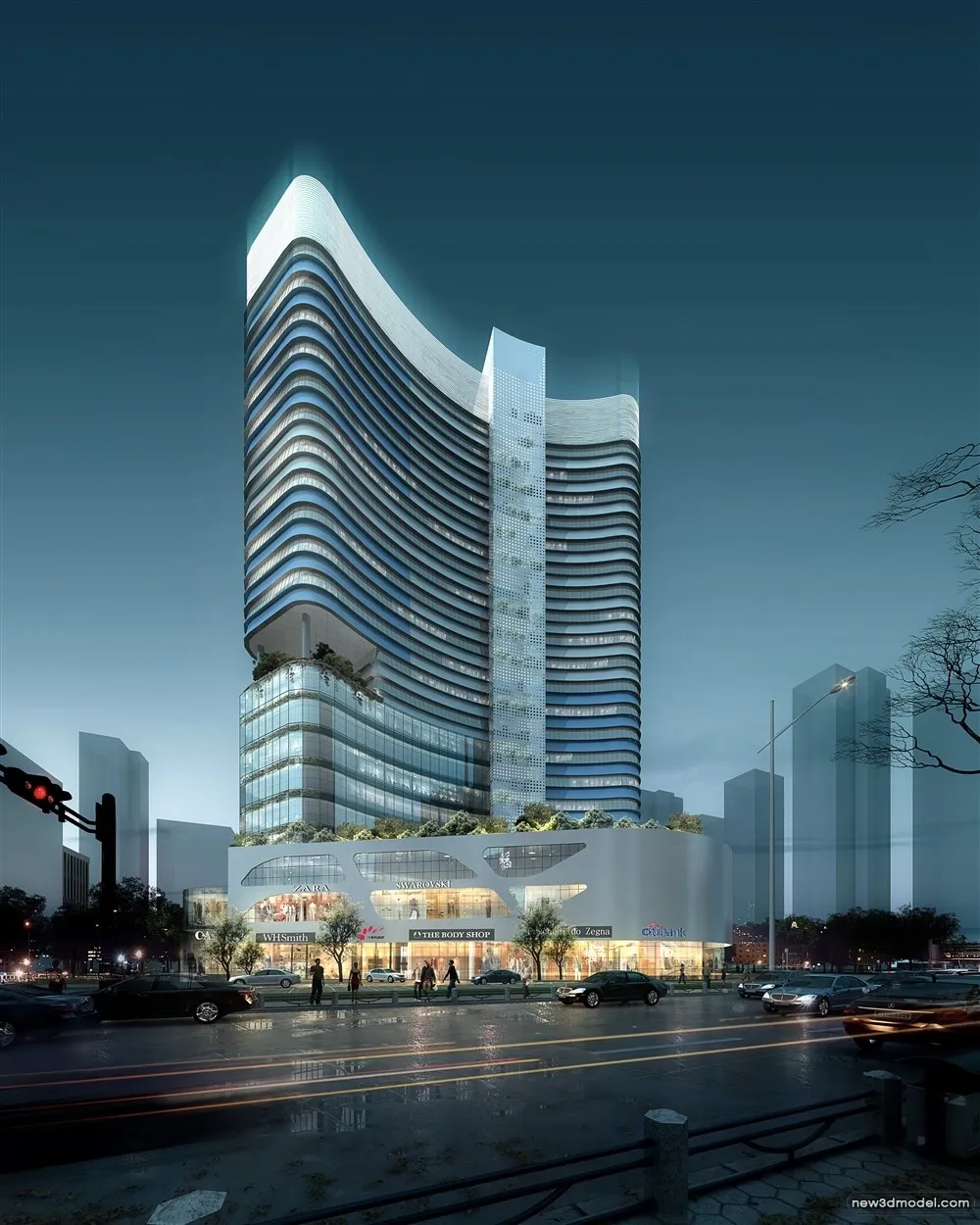 3D Models of Commercial Building - Exterior 3D Scenes - 724