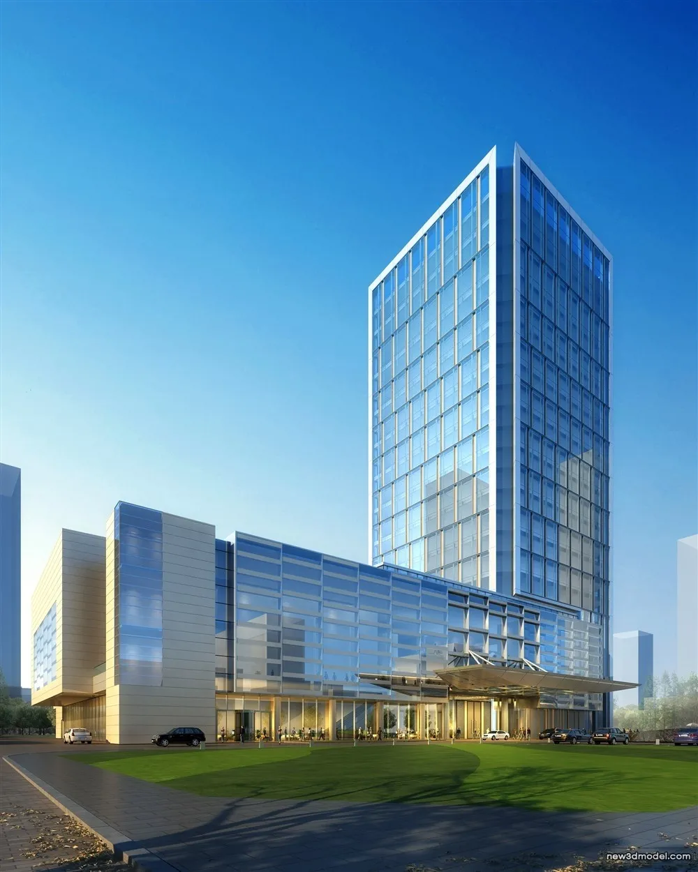 3D Models of Commercial Building - Exterior 3D Scenes - 726