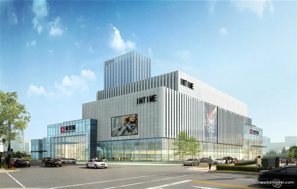 3D Models of Commercial Building - Exterior 3D Scenes - 728