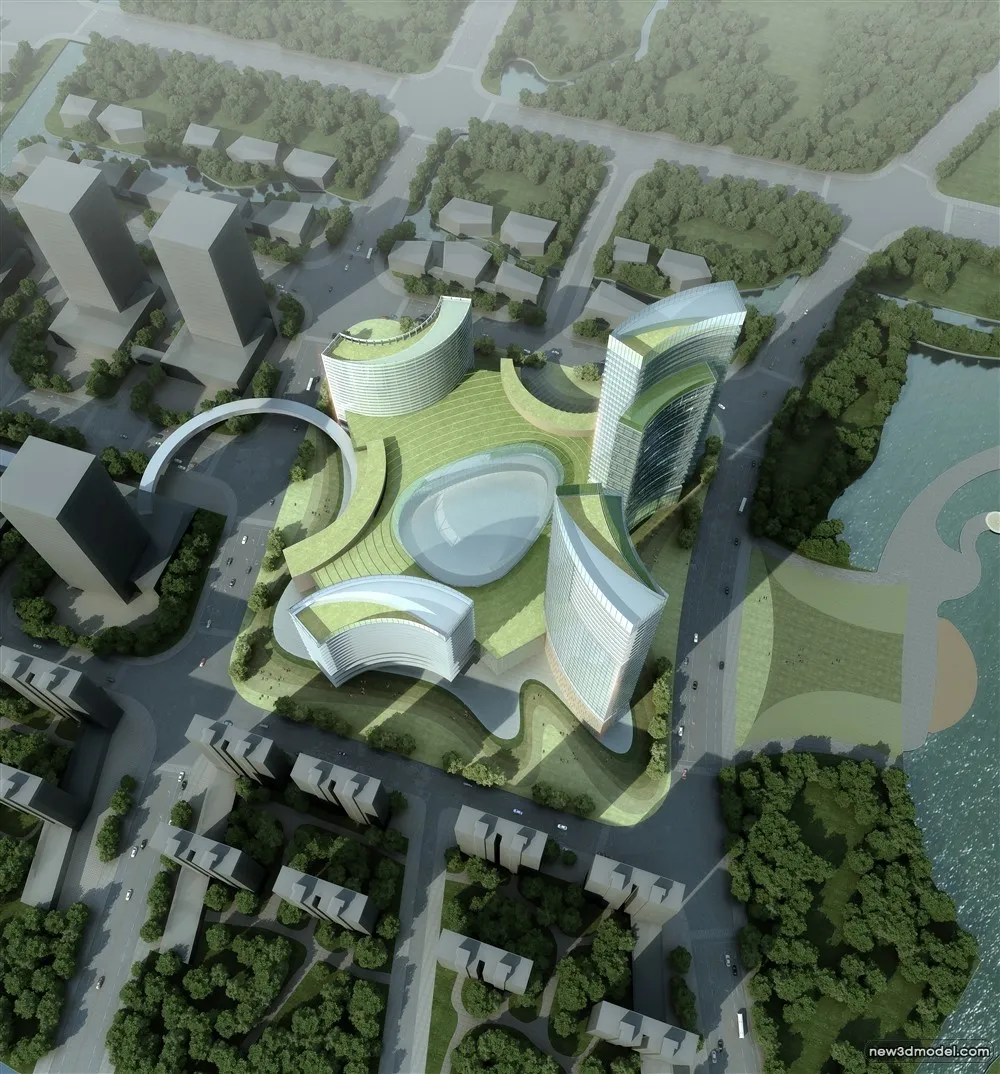 3D Models of Commercial Building - Exterior 3D Scenes - 730