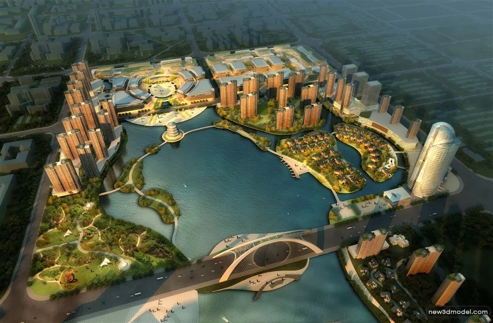 3D Models of Commercial Building - Exterior 3D Scenes - 732