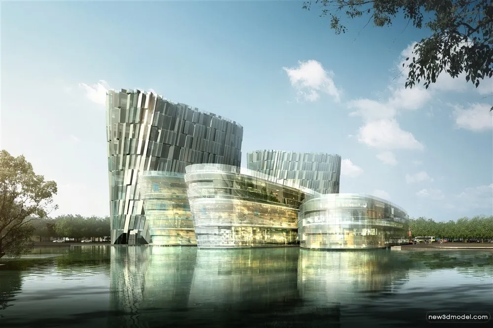 3D Models of Commercial Building - Exterior 3D Scenes - 735