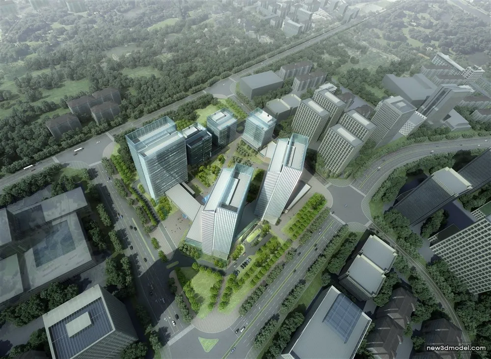 3D Models of Commercial Building - Exterior 3D Scenes - 738