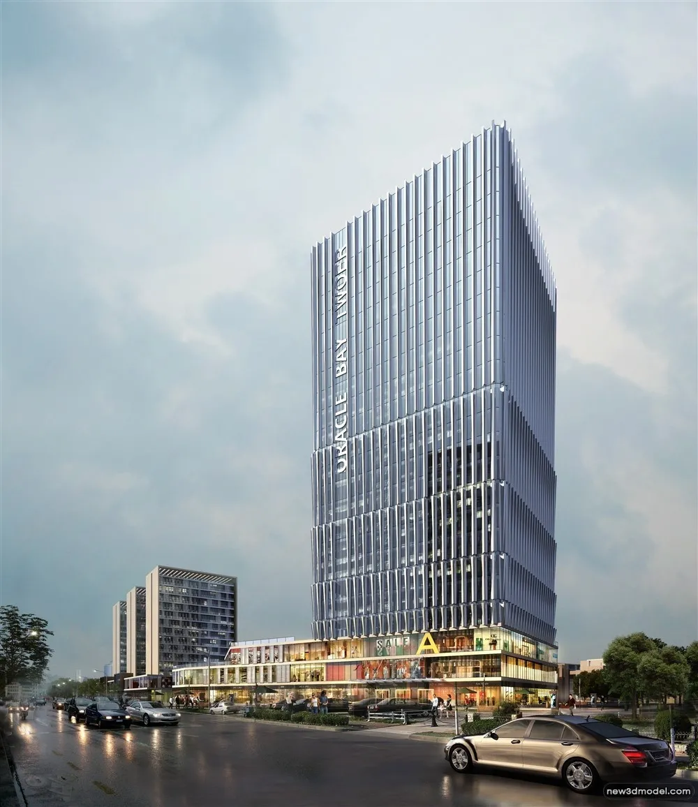 3D Models of Commercial Building - Exterior 3D Scenes - 745