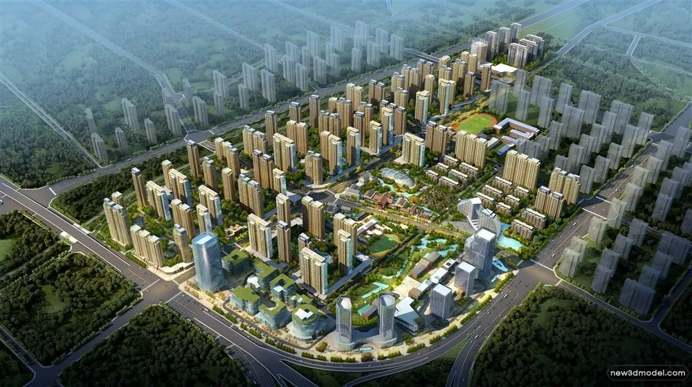 3D Models of Commercial Building - Exterior 3D Scenes - 748