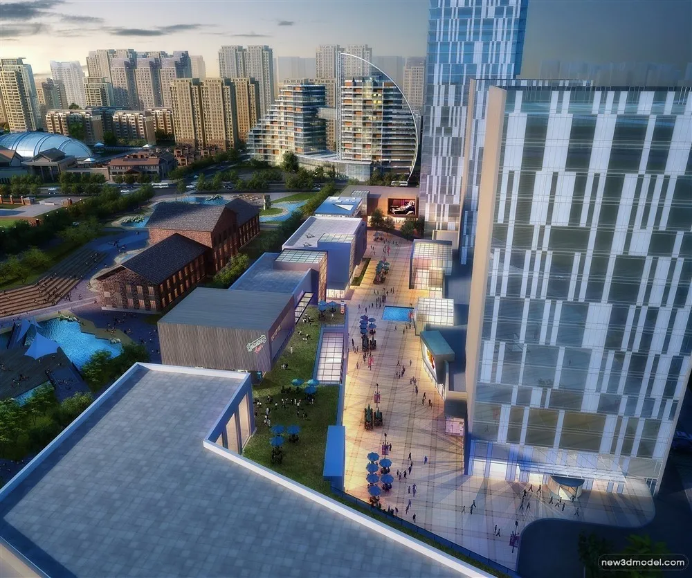 3D Models of Commercial Building - Exterior 3D Scenes - 752