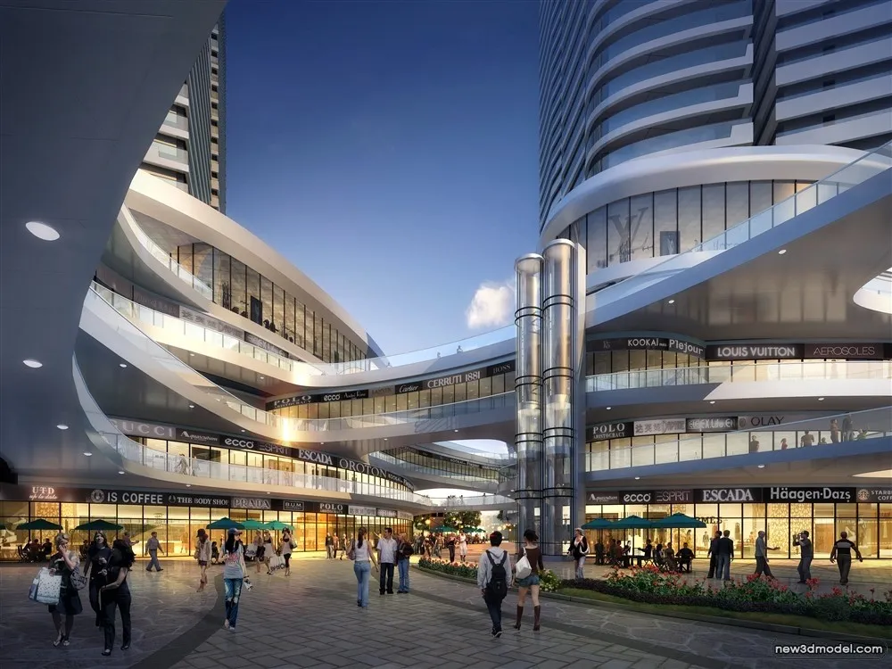 3D Models of Commercial Building - Exterior 3D Scenes - 756