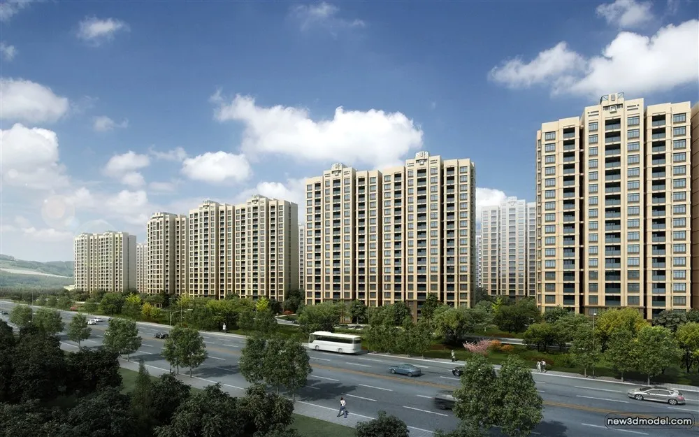 3D Models of Commercial Building - Exterior 3D Scenes - 758