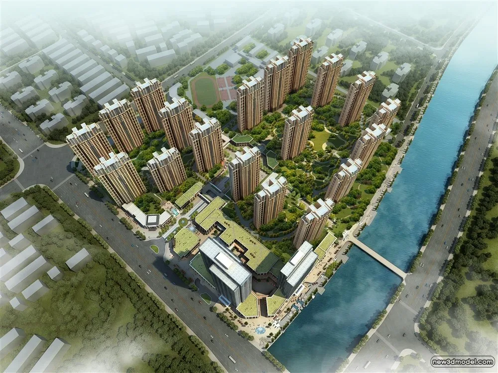 3D Models of Commercial Building - Exterior 3D Scenes - 763