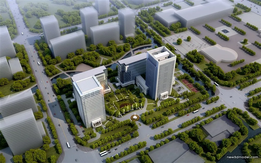 3D Models of Commercial Building - Exterior 3D Scenes - 764