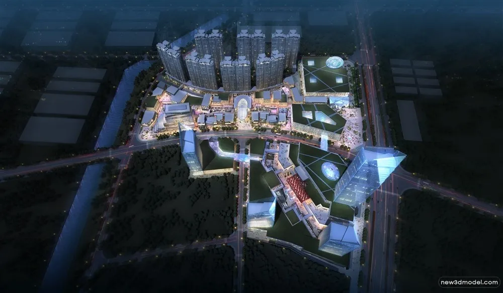 3D Models of Commercial Building - Exterior 3D Scenes - 771