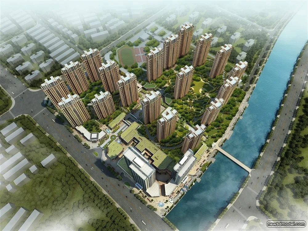 3D Models of Commercial Building - Exterior 3D Scenes - 773