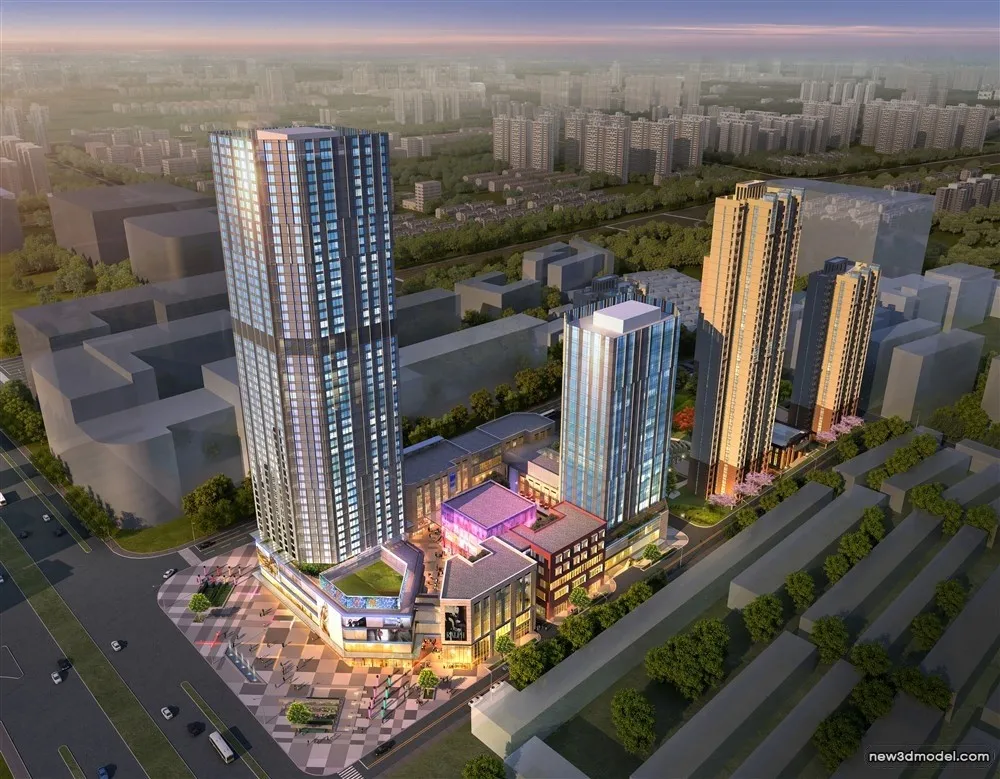 3D Models of Commercial Building - Exterior 3D Scenes - 774