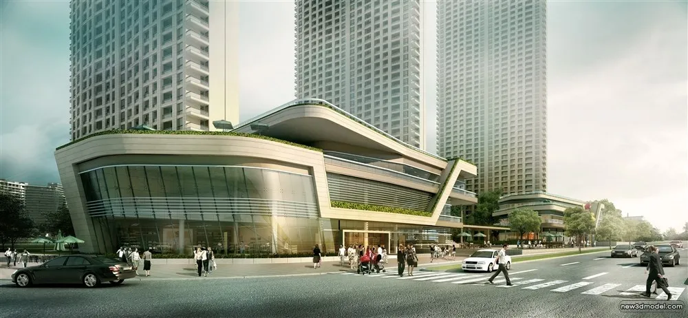 3D Models of Commercial Building - Exterior 3D Scenes - 775