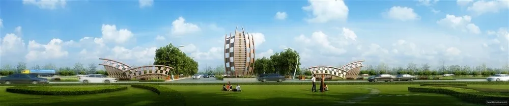 3D Models of Commercial Building - Exterior 3D Scenes - 777