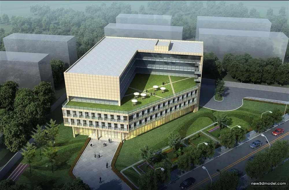 3D Models of Commercial Building - Exterior 3D Scenes - 782