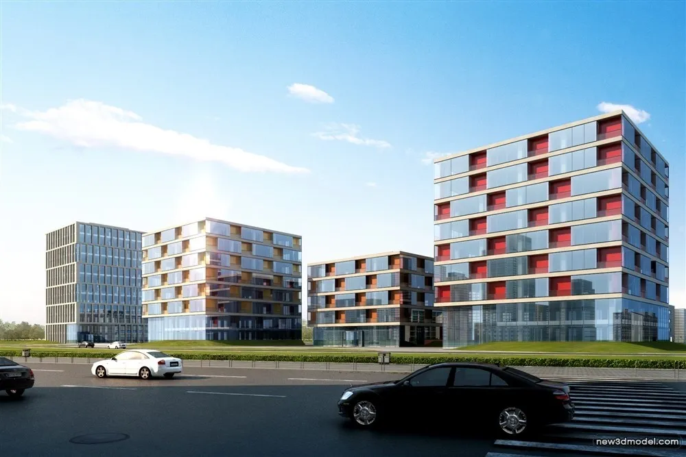 3D Models of Commercial Building - Exterior 3D Scenes - 784