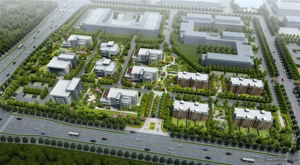 3D Models of Commercial Building - Exterior 3D Scenes - 785